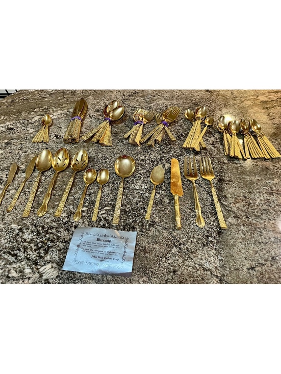 Other - John Hull 23 Karat Gold Plated Stainless Steel Flatware Set